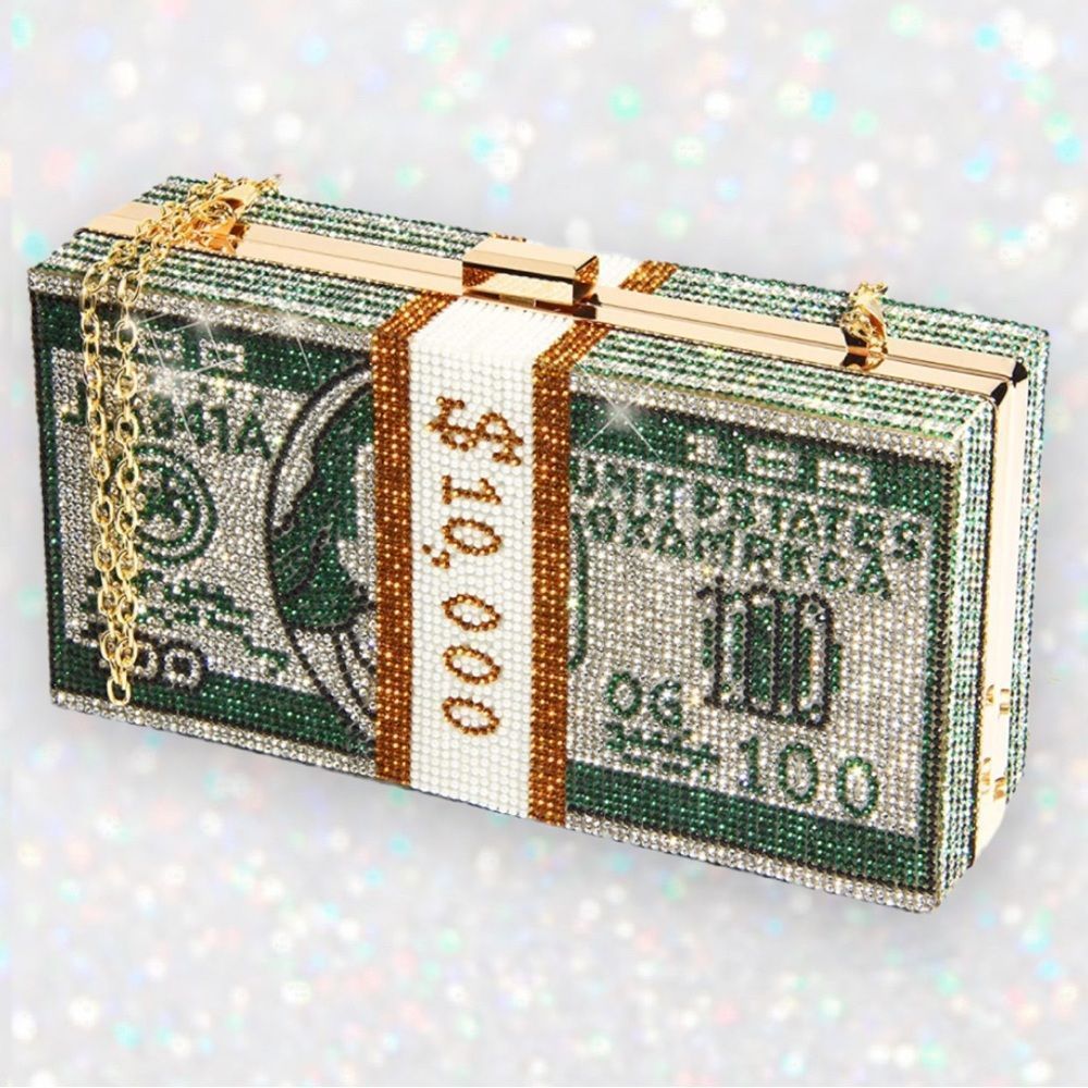 🆕 NWT Luxe Bling Money Purse